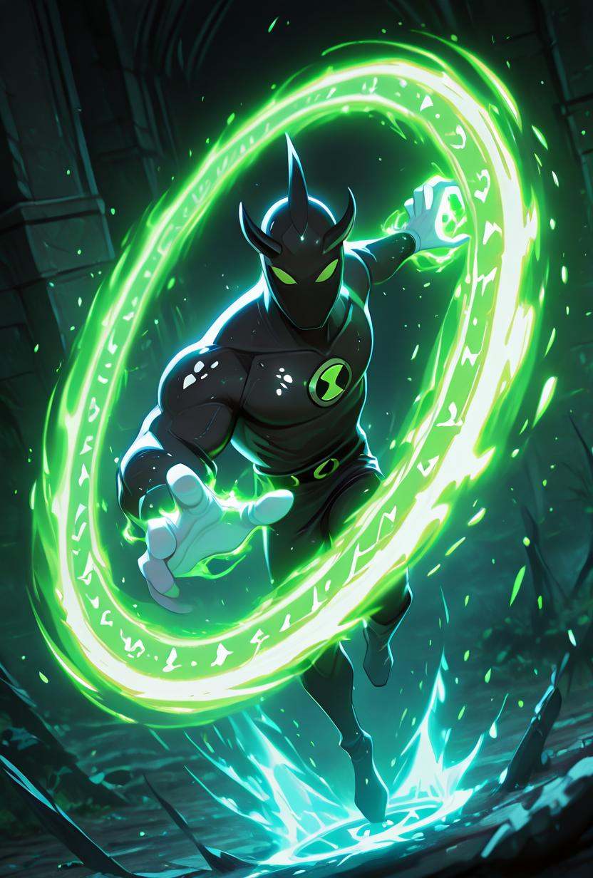 alienx,  1boy,  green eyes on Tensor.Art