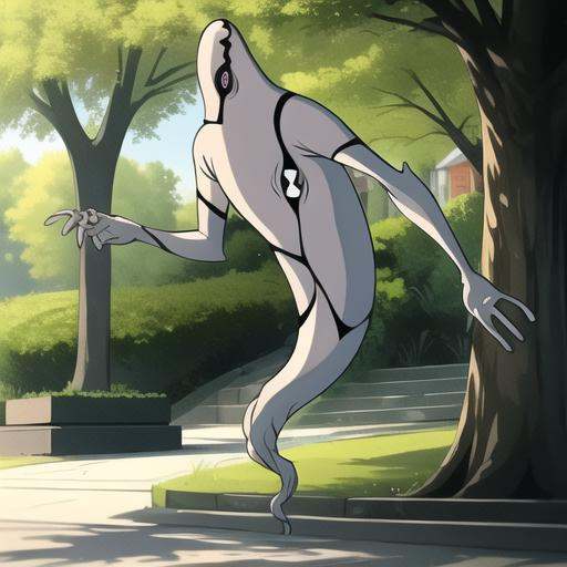 ghostfreak ,  full body outdoors,  public park on Tensor.Art
