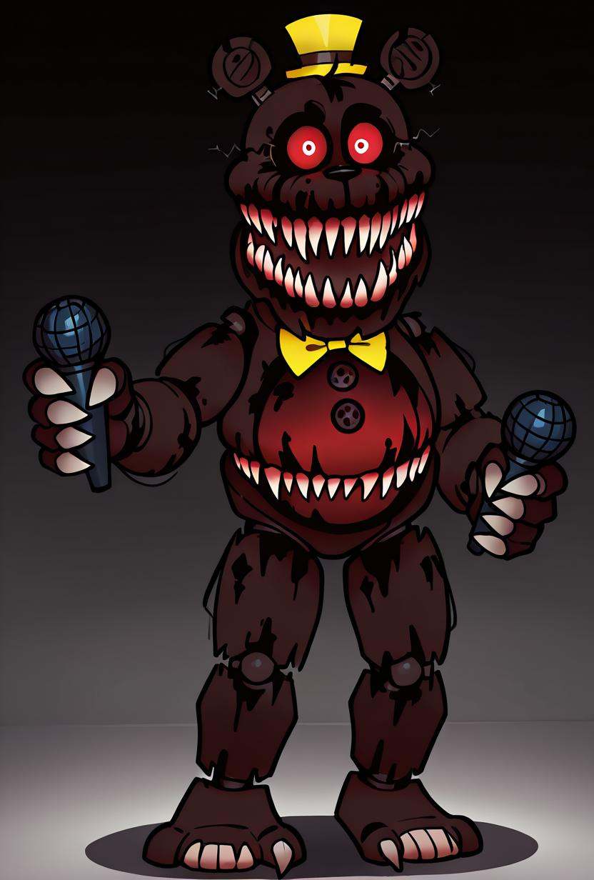 nightmare,  teeth,  yellow top hat on Tensor.Art