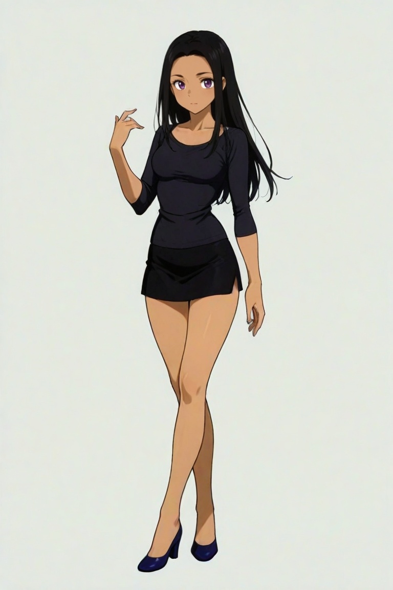 sara_crispino,  dark-skinned female,  black hair on Tensor.Art
