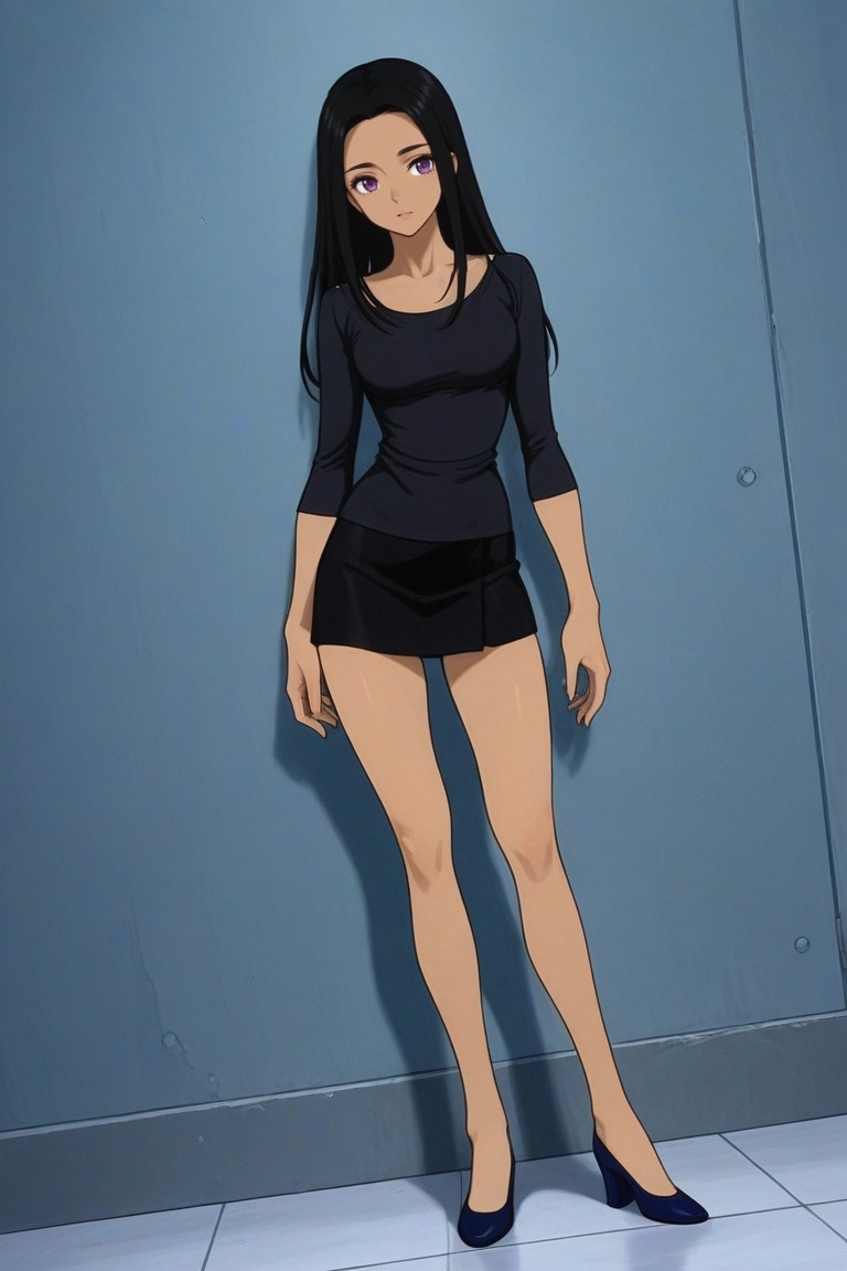 sara_crispino,  dark-skinned female,  black hair on Tensor.Art