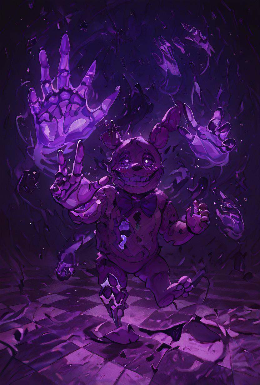 springbon,  purple bowtie,  teeth on Tensor.Art