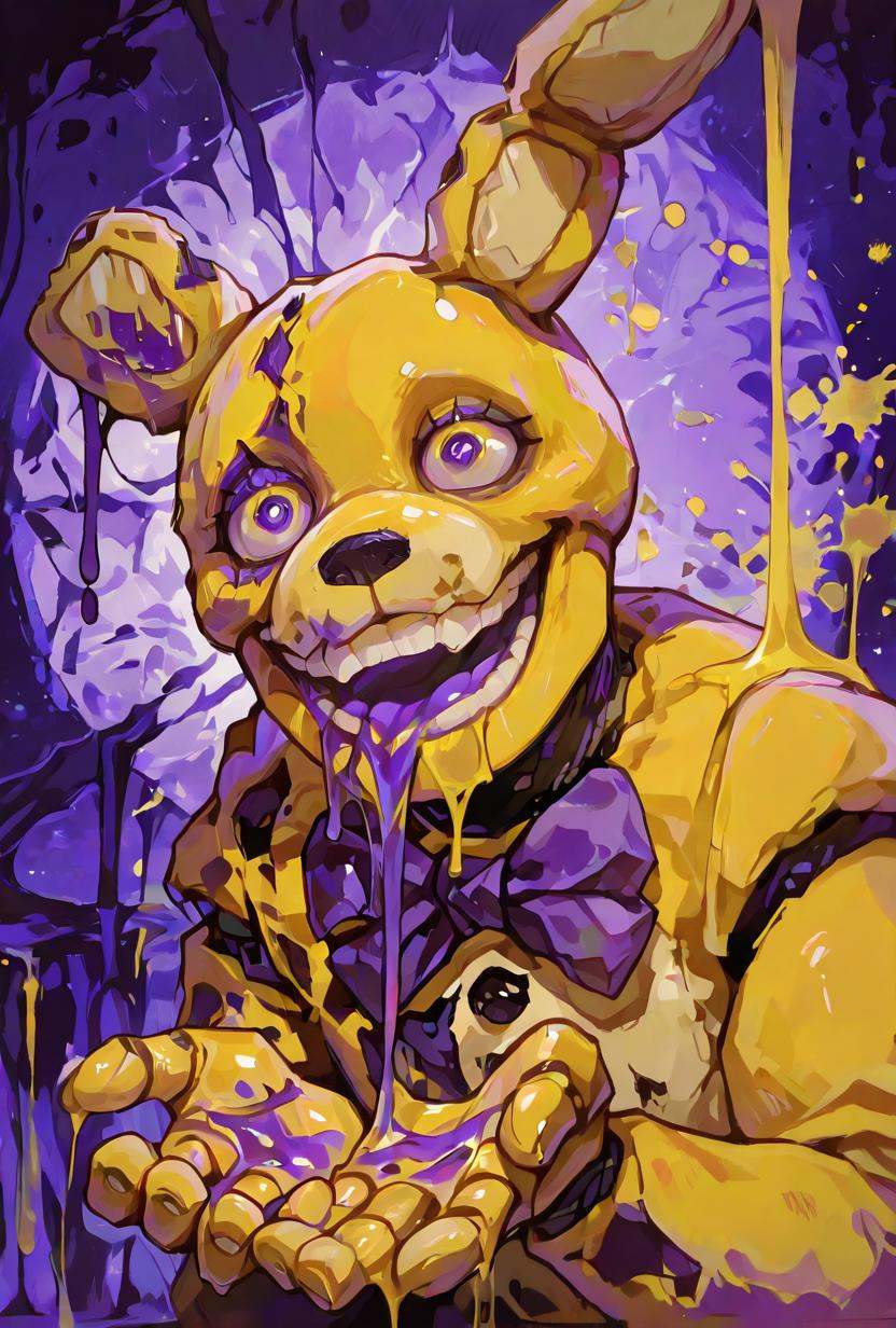 springbon,  purple bowtie,  teeth on Tensor.Art