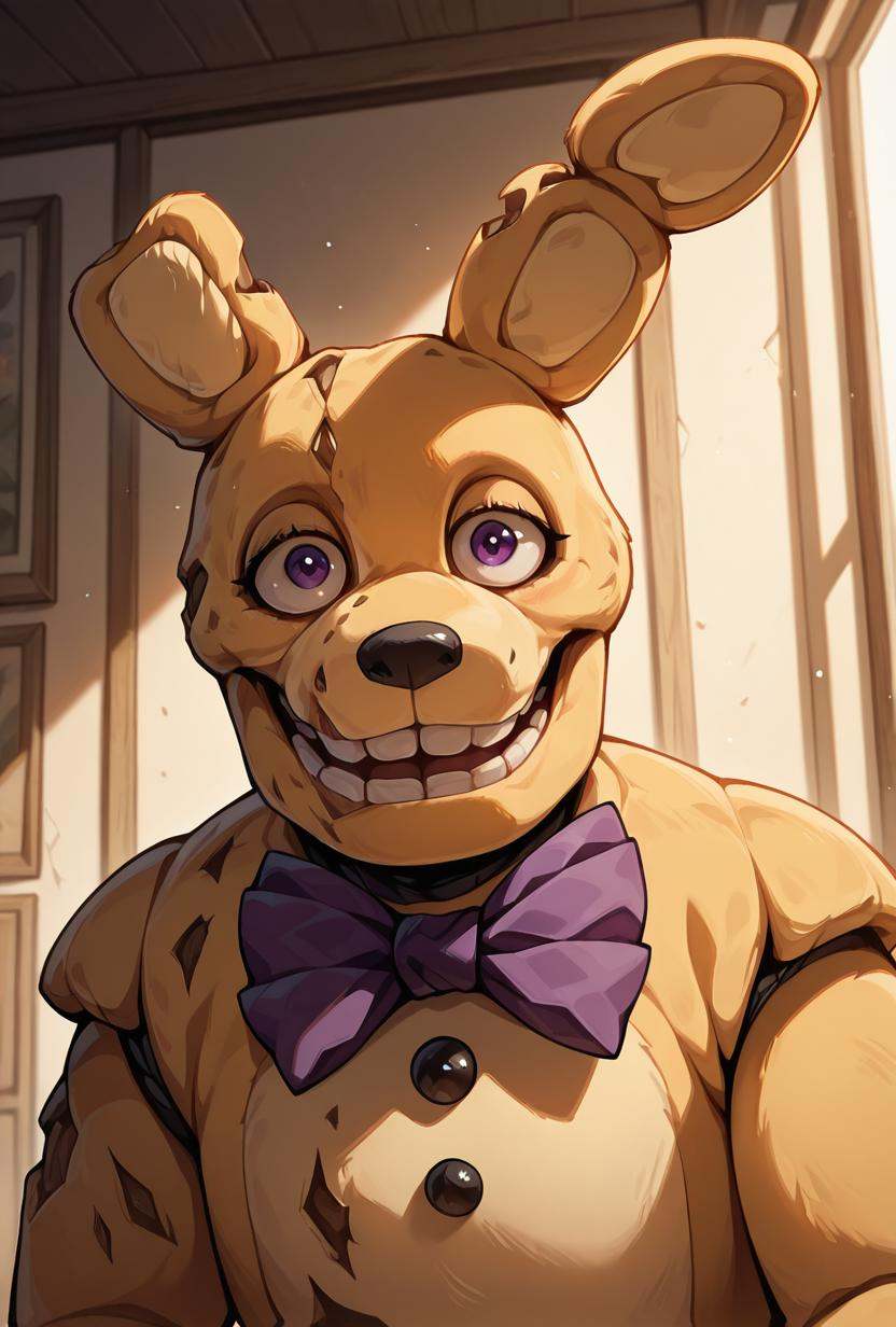 springbon,  purple bowtie,  teeth on Tensor.Art