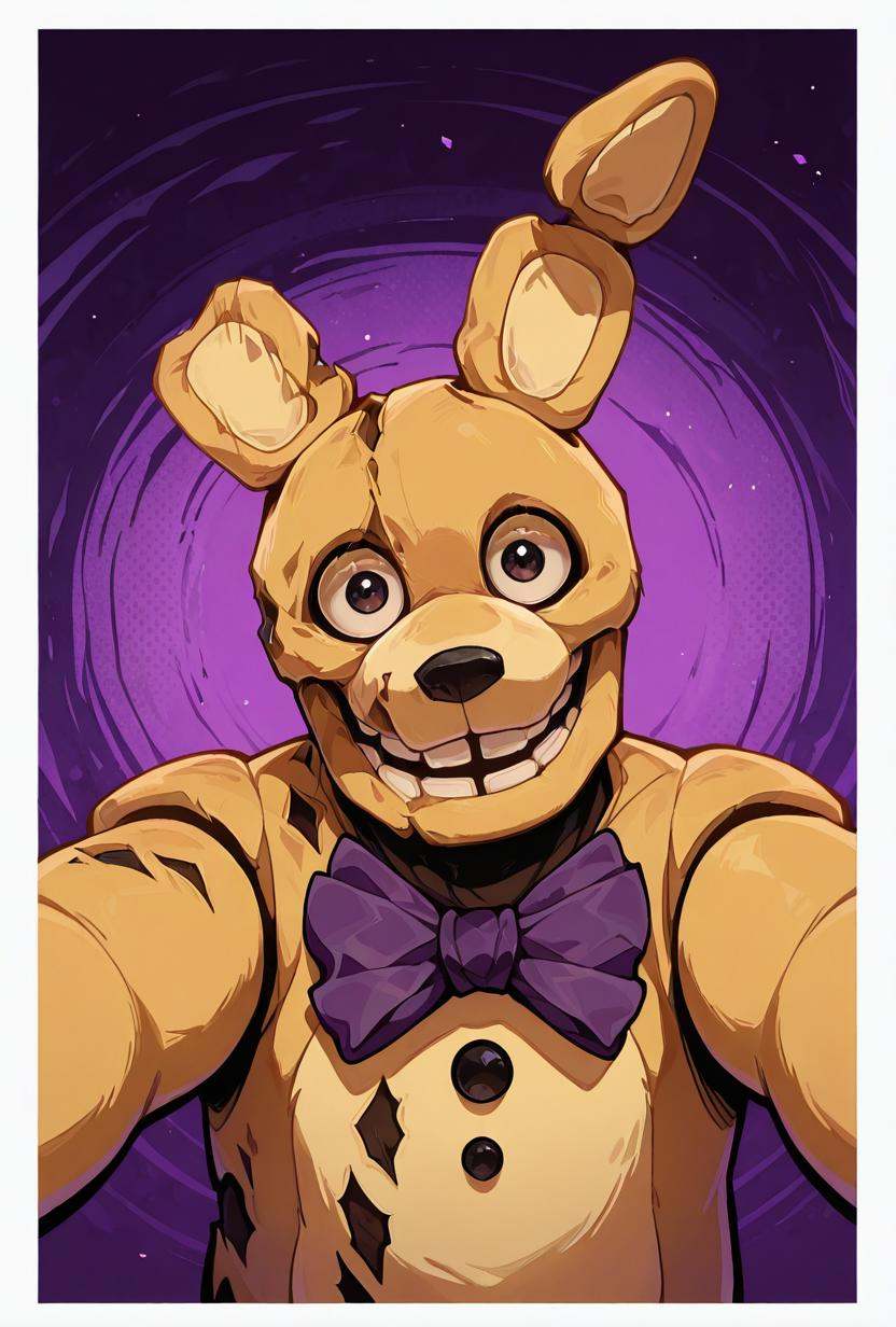 springbon,  purple bowtie,  teeth on Tensor.Art