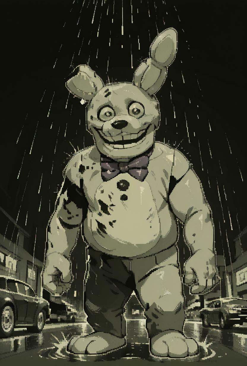 springbon,  purple bowtie,  teeth on Tensor.Art