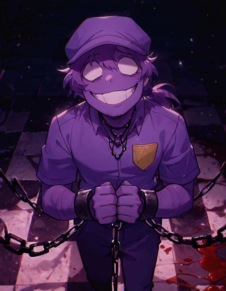 vincent,  purple hat,  purple uniform on Tensor.Art