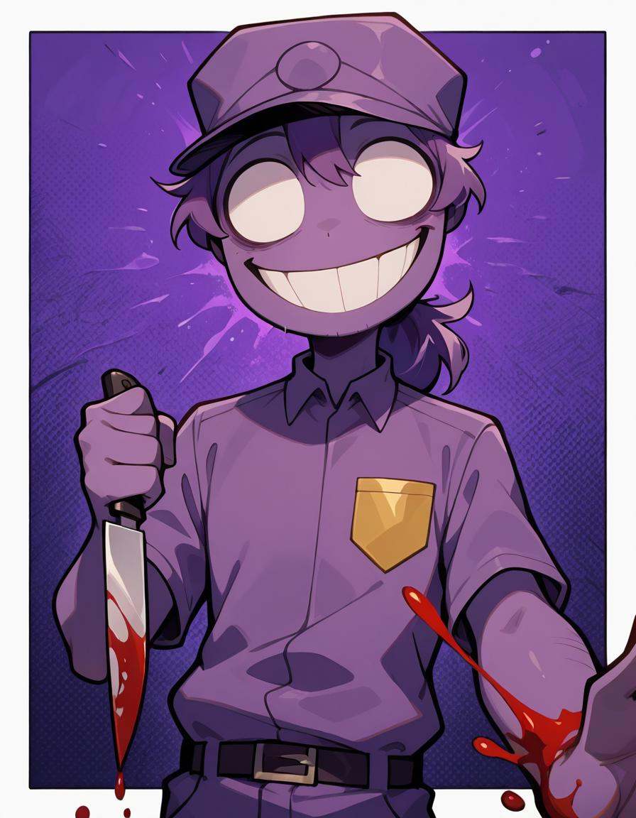 vincent,  purple hat,  purple uniform on Tensor.Art