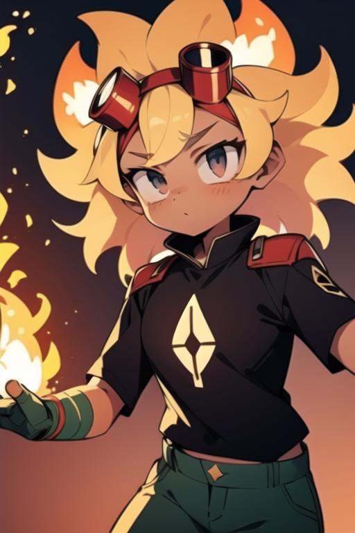 solarflare,  fire background,  fire trails on Tensor.Art