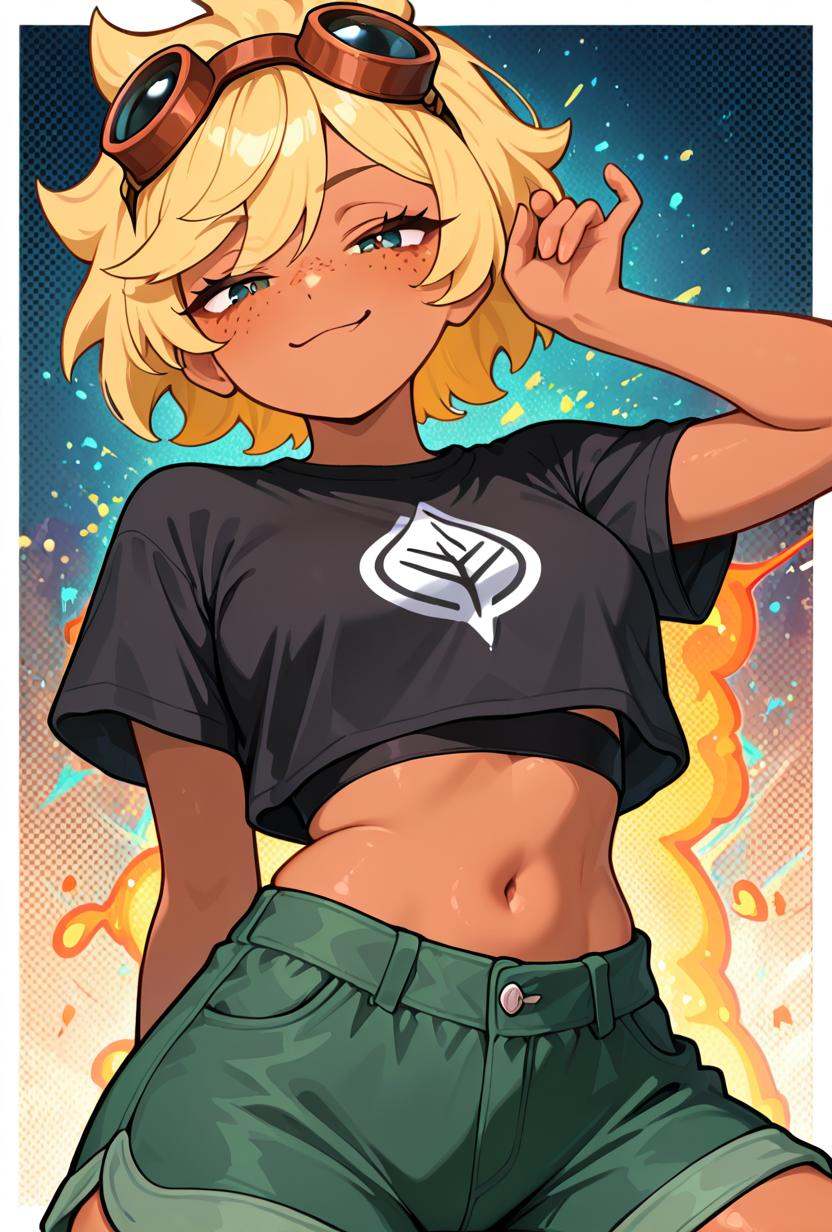 solarflare,  blonde hair,  1girl on Tensor.Art