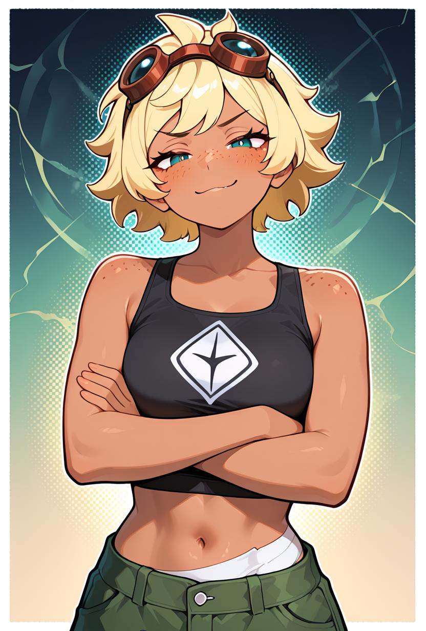 solarflare,  blonde hair,  1girl on Tensor.Art