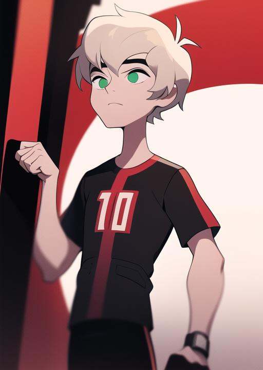 benov,  white hair,  eye bags on Tensor.Art