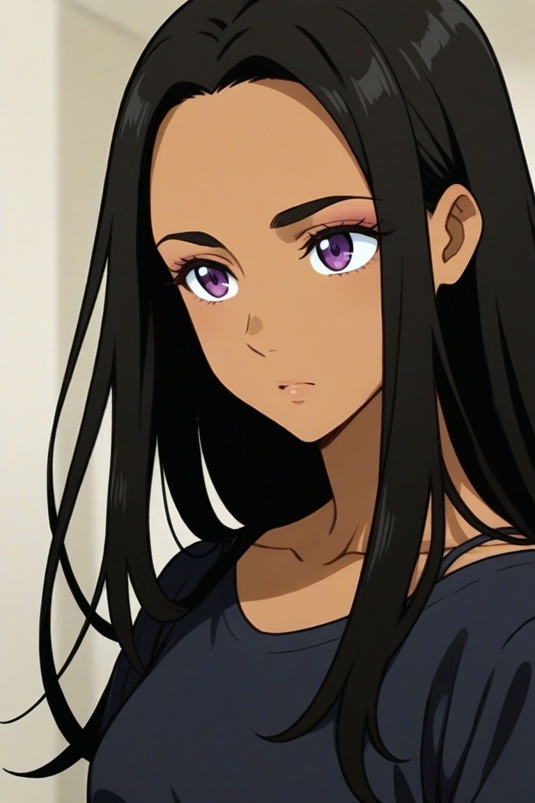 sara_crispino,  dark-skinned female,  black hair on Tensor.Art