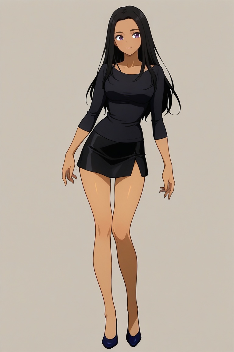 sara_crispino,  dark-skinned female,  black hair on Tensor.Art