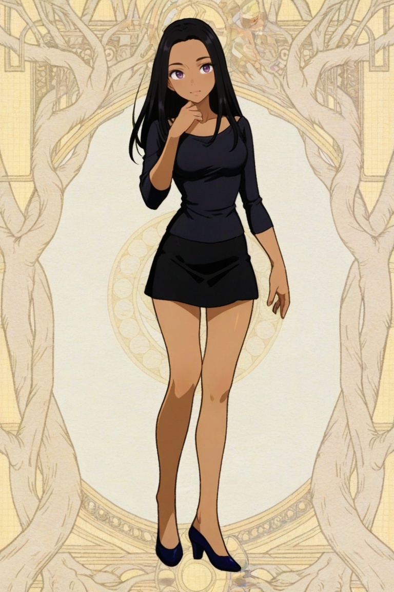 sara_crispino,  dark-skinned female,  black hair on Tensor.Art