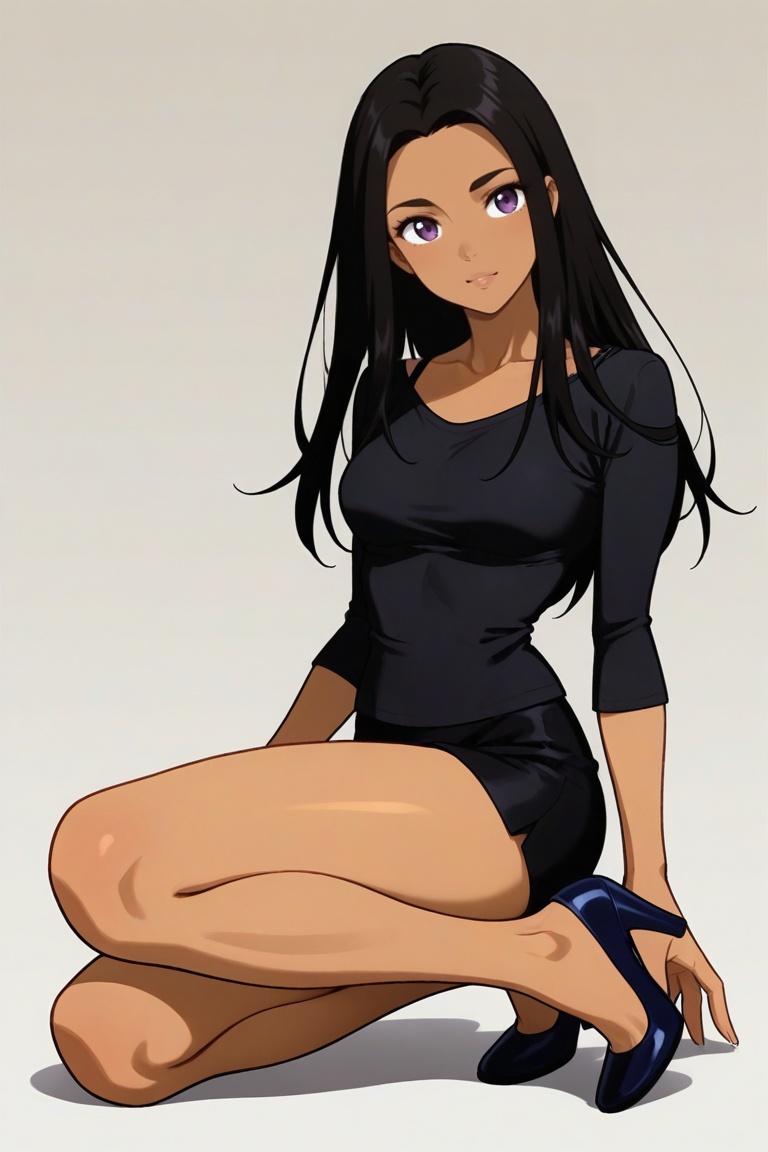 sara_crispino,  dark-skinned female,  black hair on Tensor.Art
