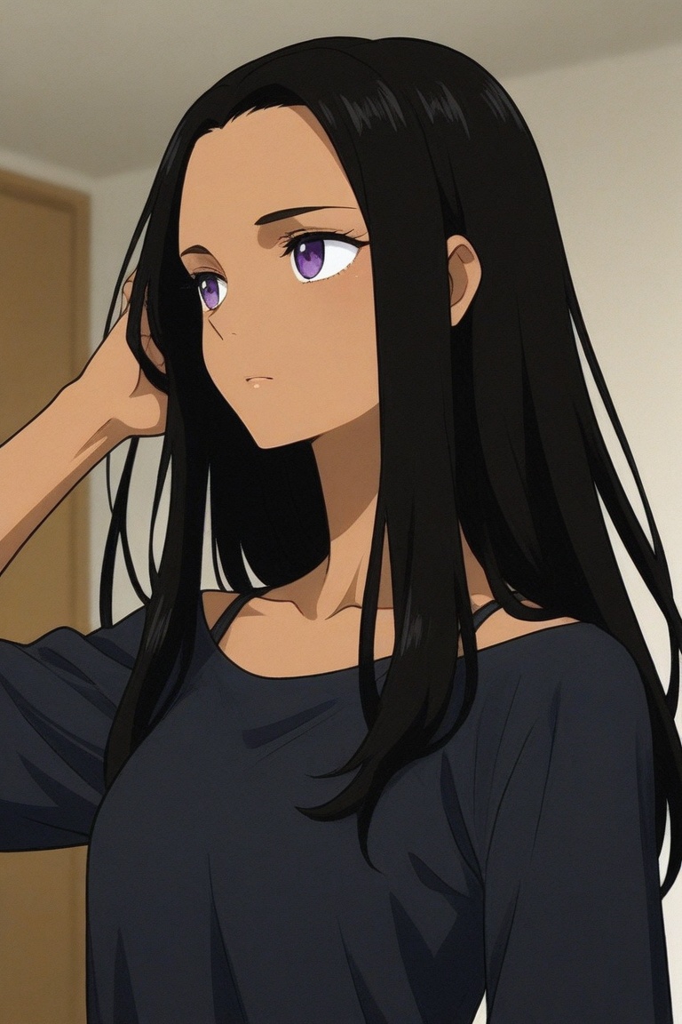sara_crispino,  dark-skinned female,  black hair on Tensor.Art