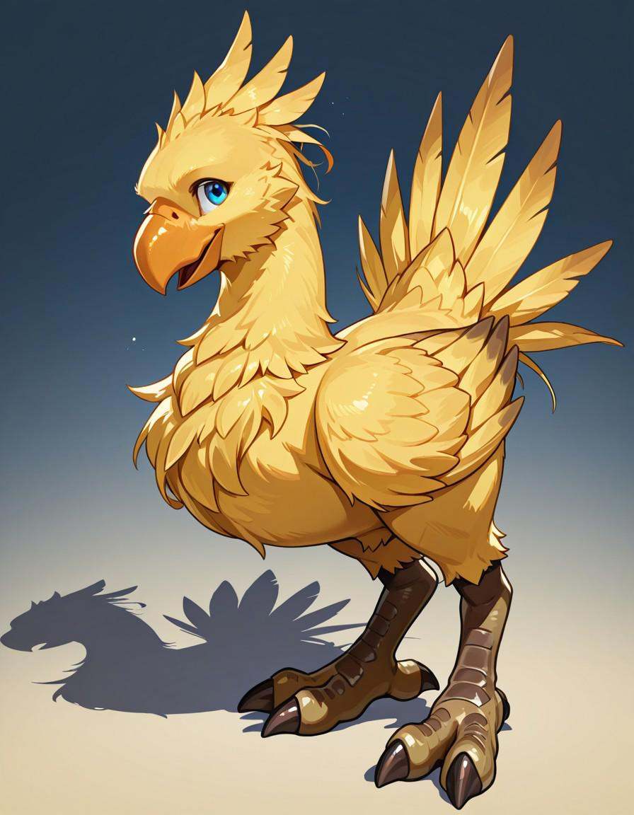 CH0K0-FF,  Chocobo,  yellow body on Tensor.Art