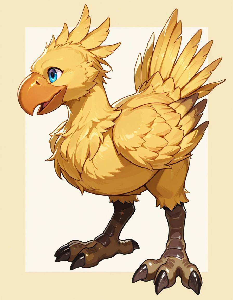 CH0K0-FF,  Chocobo,  yellow body on Tensor.Art