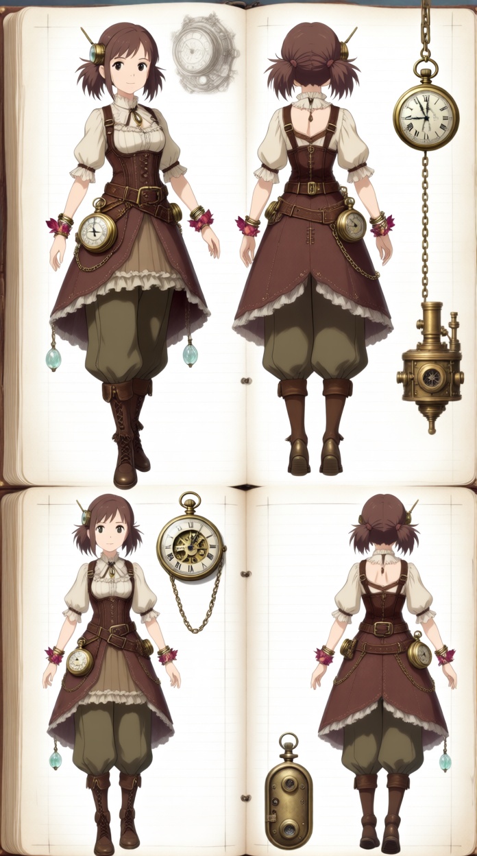 Multiple views,  reference sheet,  concept art on Tensor.Art