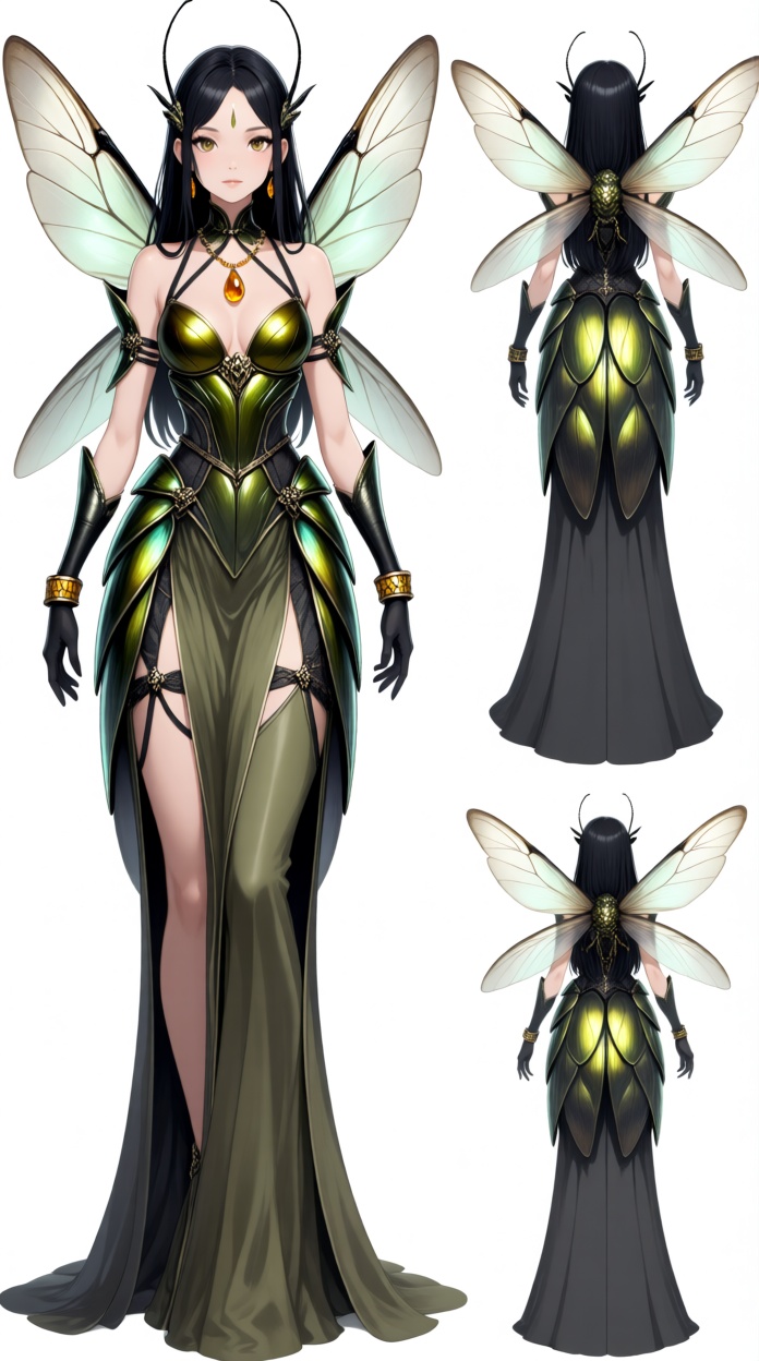 Multiple views,  reference sheet,  concept art on Tensor.Art