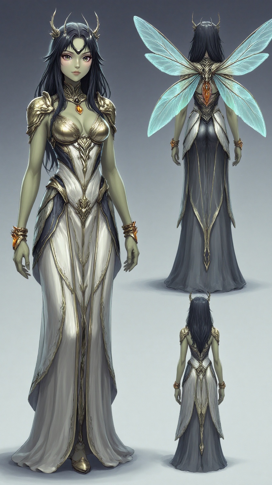 Multiple views,  reference sheet,  concept art on Tensor.Art