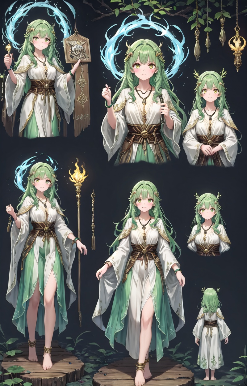 Multiple views,  reference sheet,  concept art on Tensor.Art