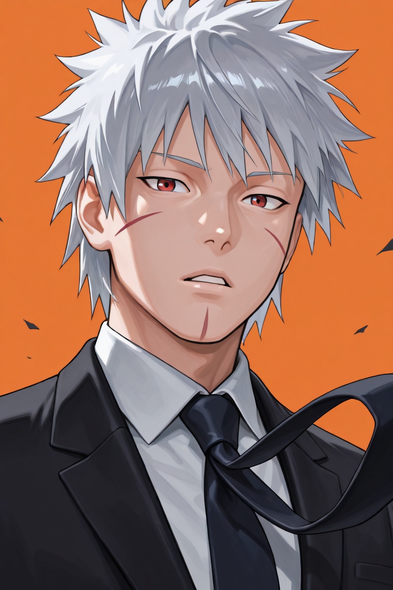 anime screencap,  senju tobirama-2ndmale focus,  red_senju tobirama_2ndmale-eyes on Tensor.Art