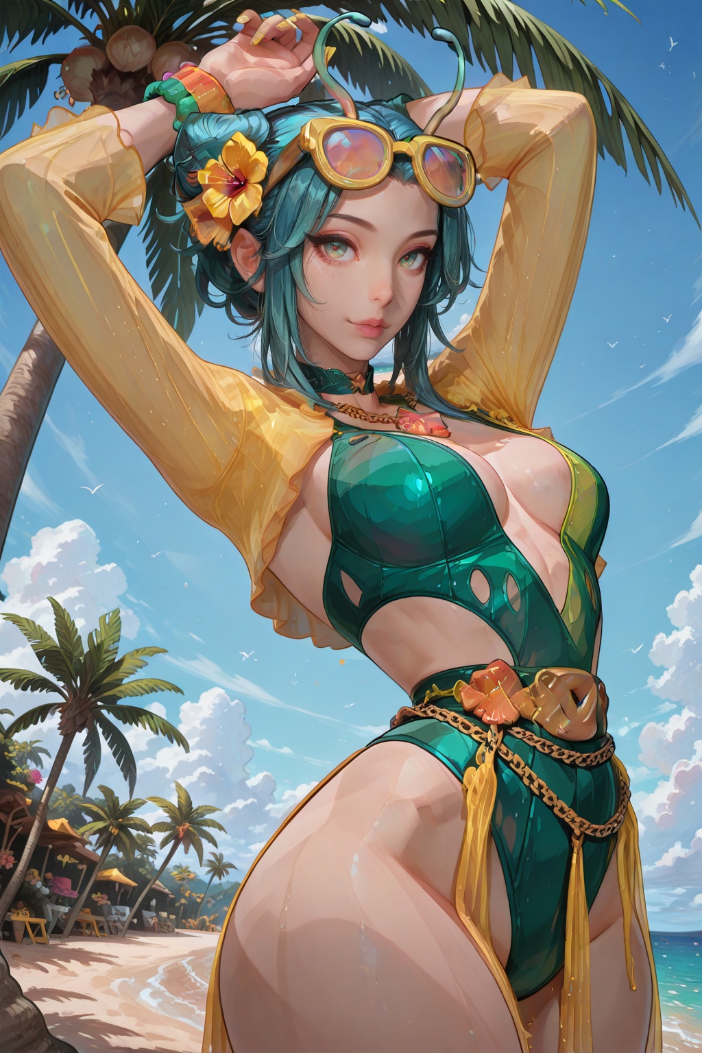 1girl,  solo,  standing pose on Tensor.Art