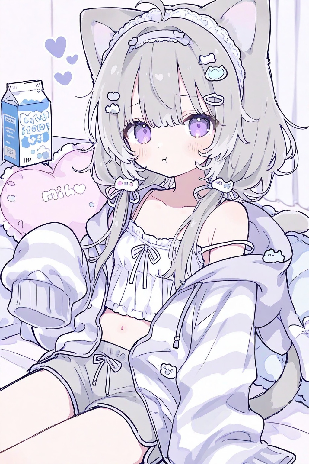 1girl,  :t,  ahoge on Tensor.Art