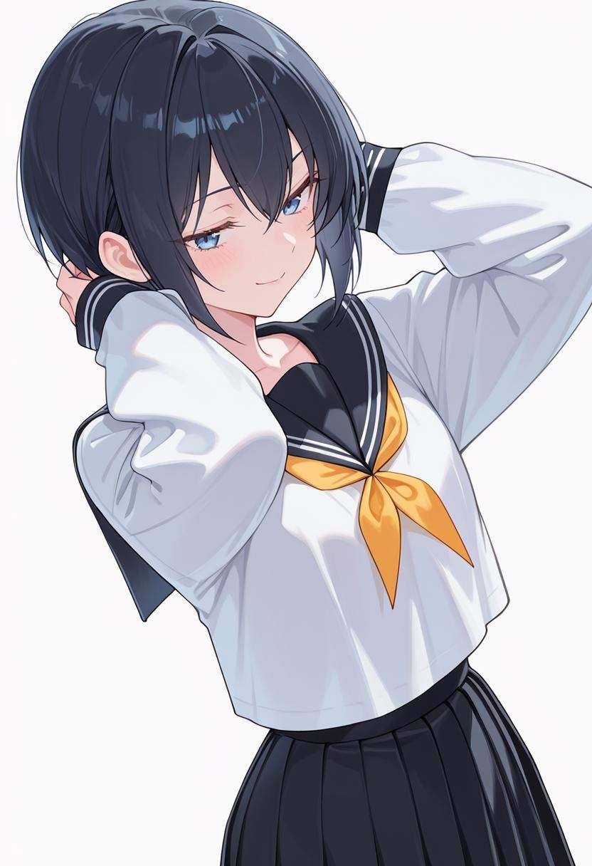 masterpiece,  high quality details,  arms folded behind head on Tensor.Art