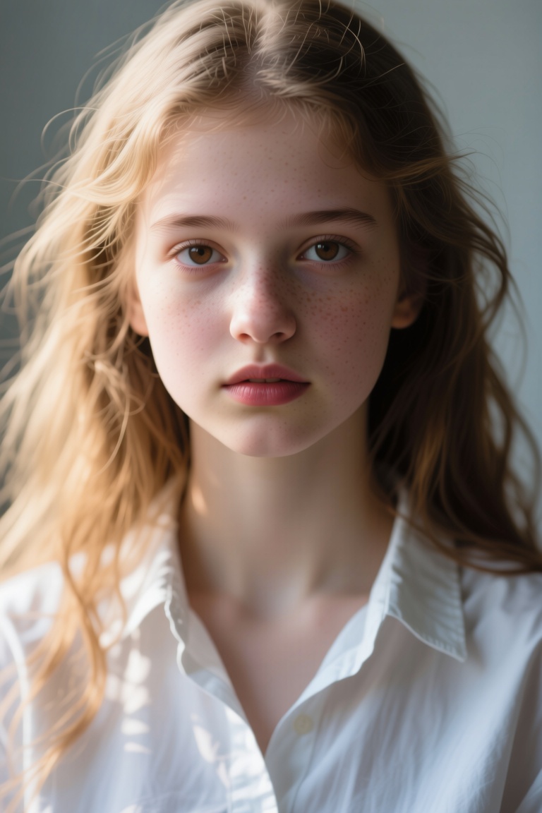 Light and Shadow Portrait,  ,  1girl on Tensor.Art
