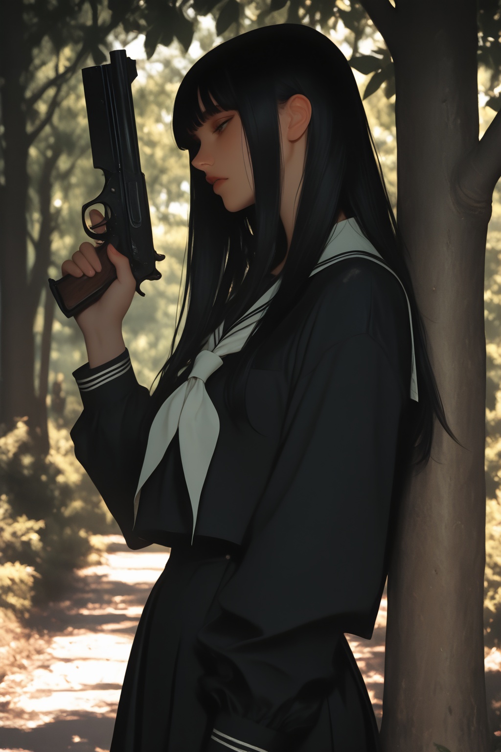 1girl,  solo ,  outdoors on Tensor.Art