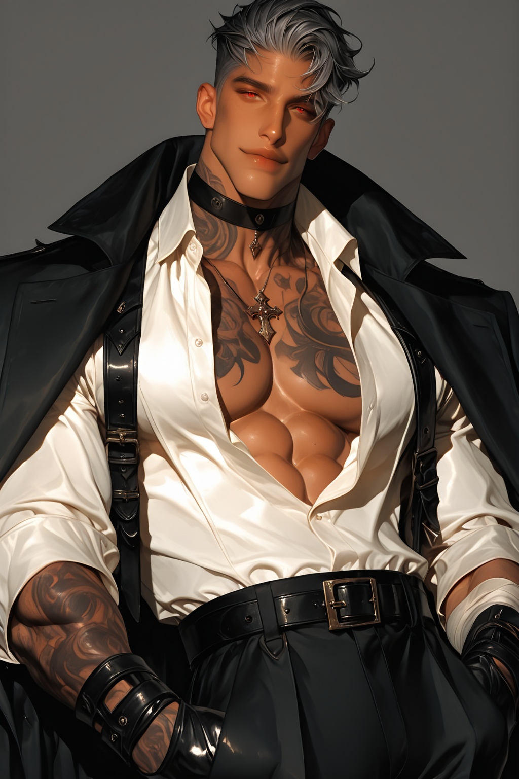 1boy,  muscular male,  lips on Tensor.Art