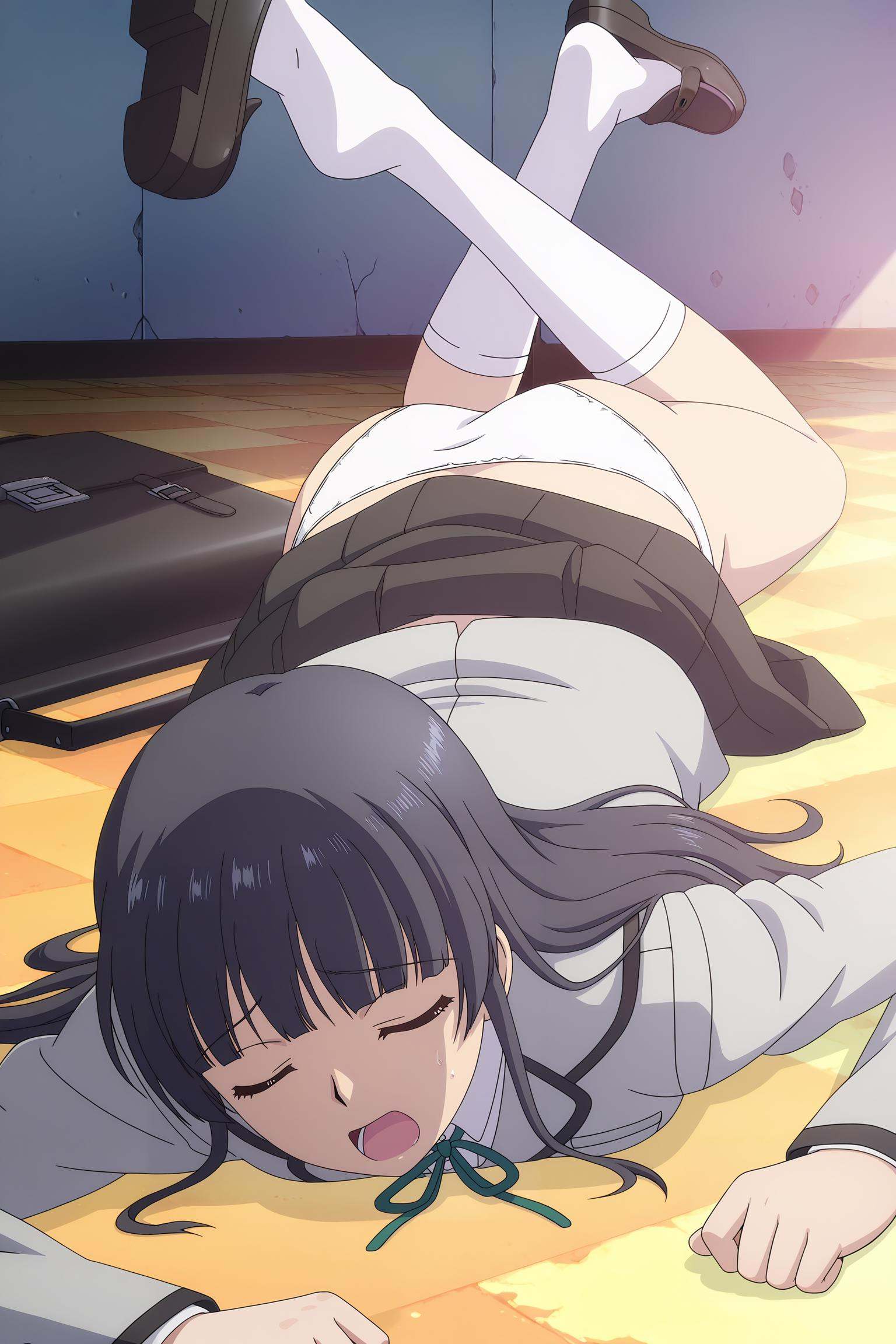 Yumi Shirayanagi,  solo,  school uniform on Tensor.Art