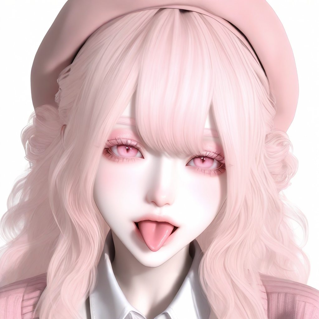 1girl,  solo,  (pastel pink eyes) on Tensor.Art