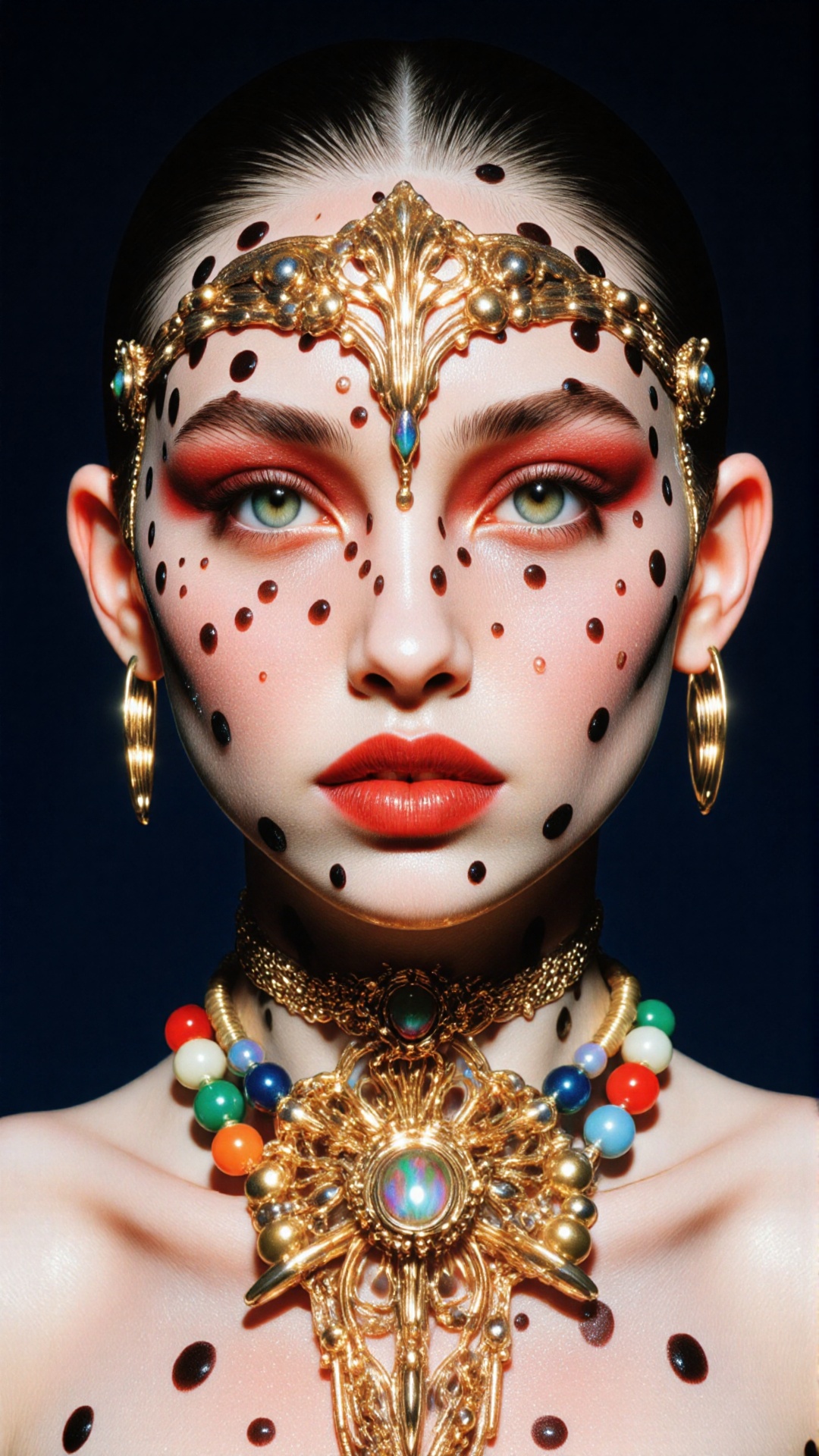 A high-resolution,  ultra-realistic portrait of a woman with a punk-inspired,  tribal aesthetic on Tensor.Art