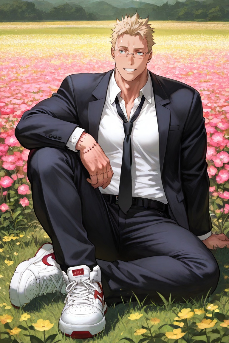 1boy,  ShinDoro-1male focus,  blonde_ShinDoro_hair on Tensor.Art