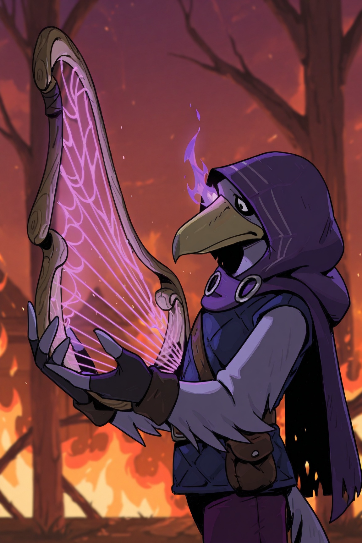 volepain,  black eyes,  bird boy on Tensor.Art