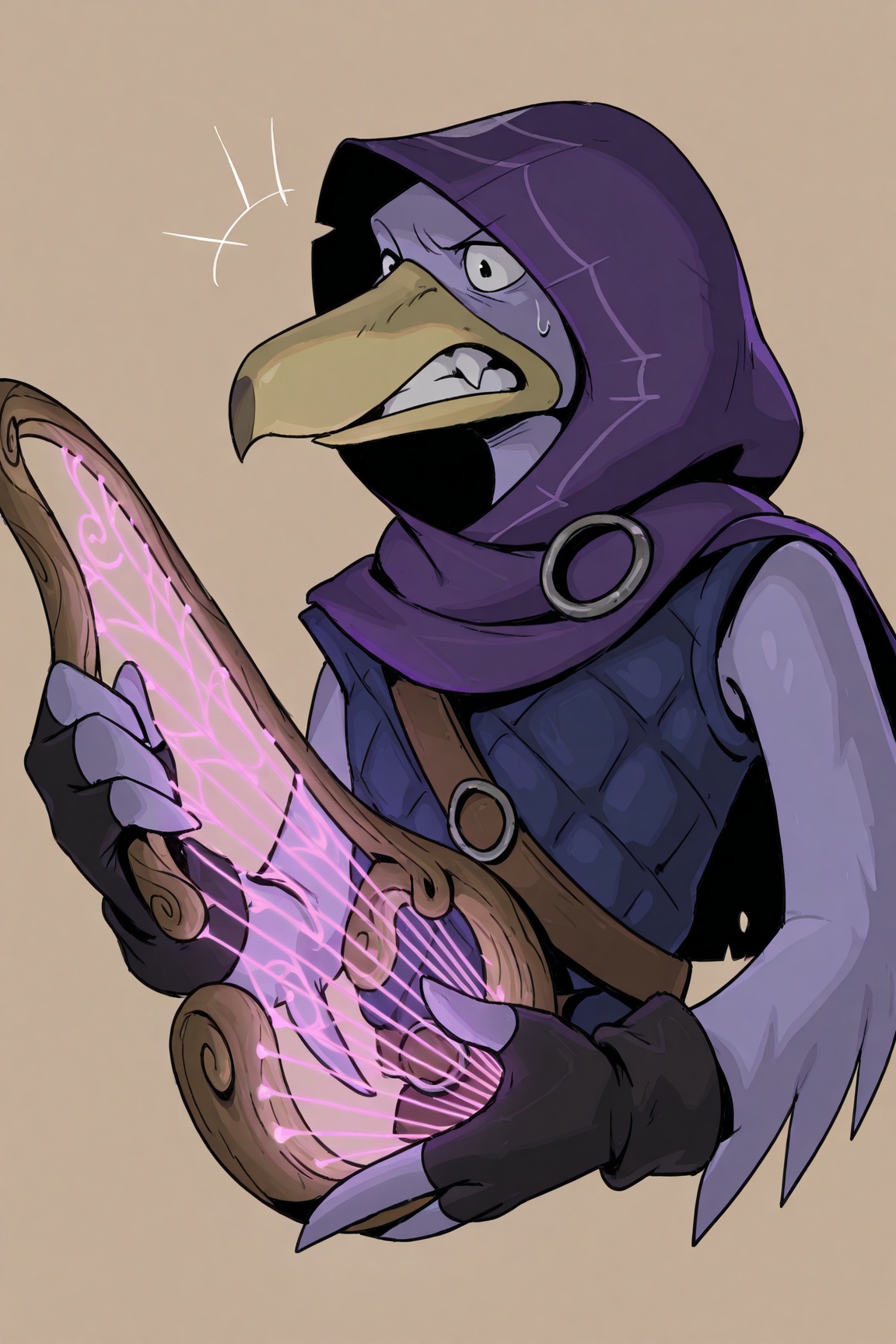 volepain,  black eyes,  bird boy on Tensor.Art
