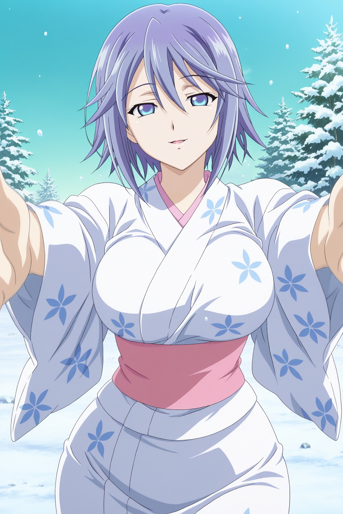 1girl,  Mizore Shirayuki,  purple hair on Tensor.Art