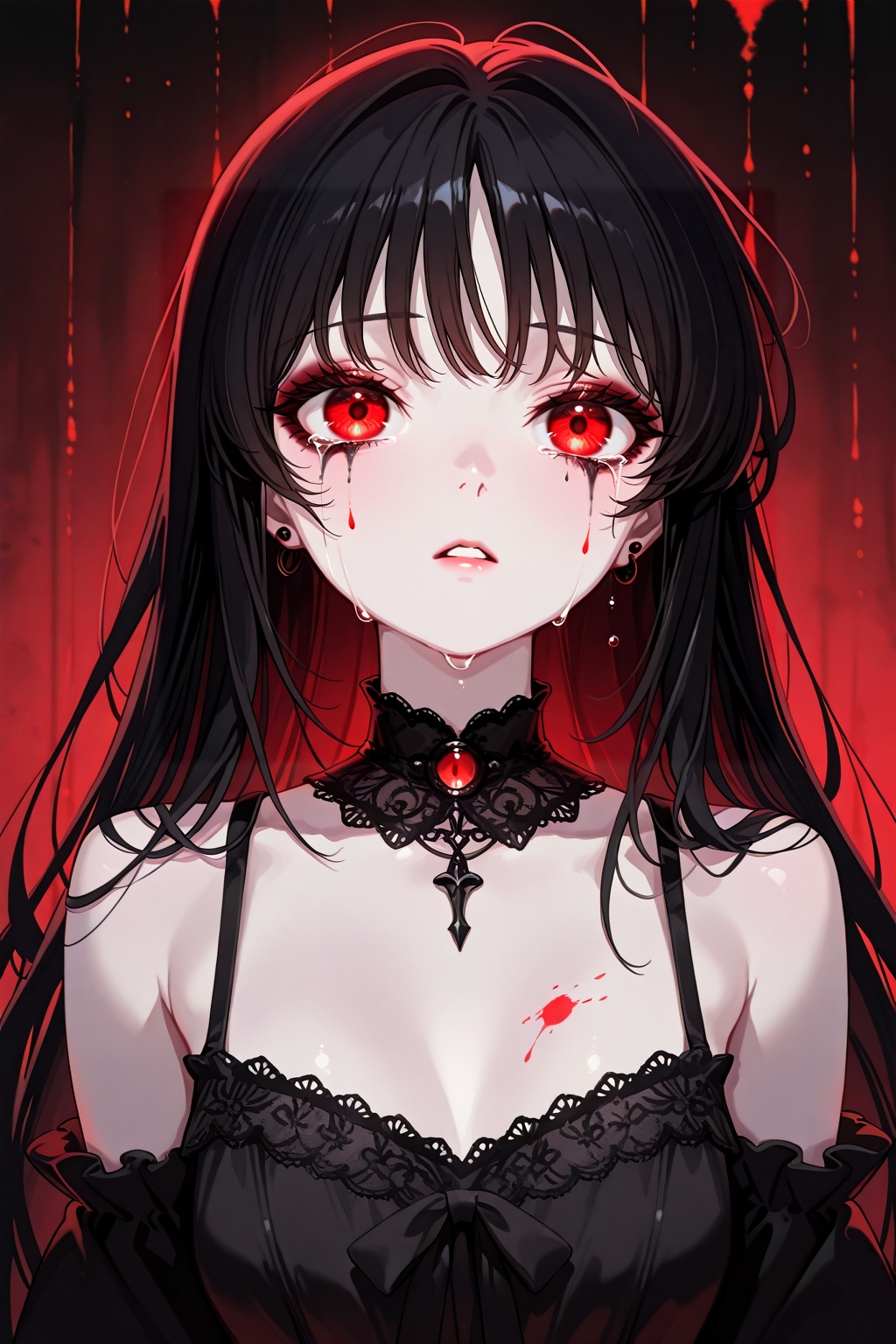 1girl,  solo,  gothic theme on Tensor.Art