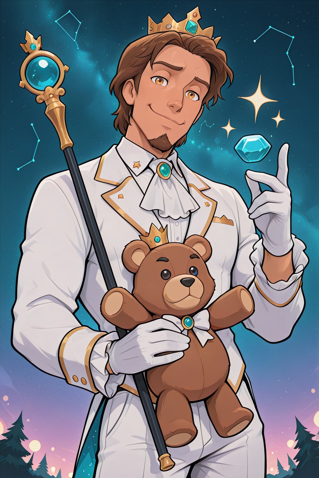 FlynnRider,  hazel eyes,  brown goatee on Tensor.Art