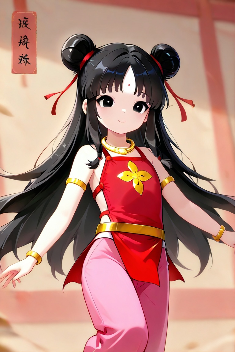 feng wa,  long hair,  black hair on Tensor.Art