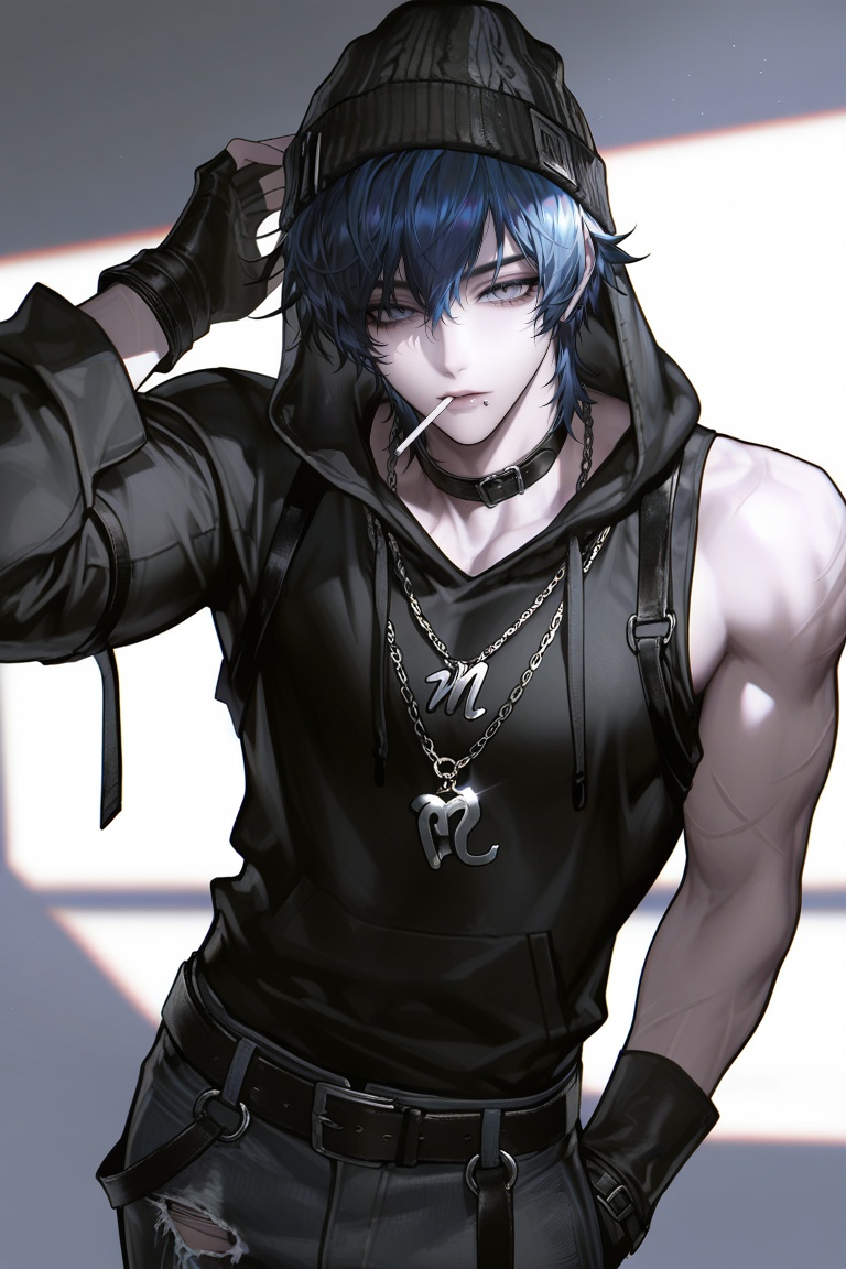 solo,  blue eyes,  1boy on Tensor.Art