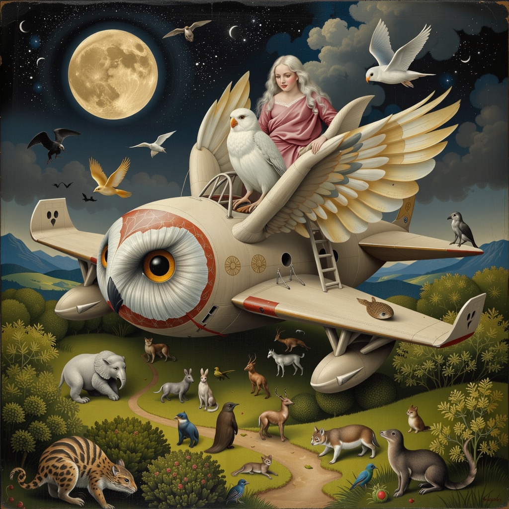 1 Owl-shaped aircraft,  photo realistic.,  Bosch on Tensor.Art