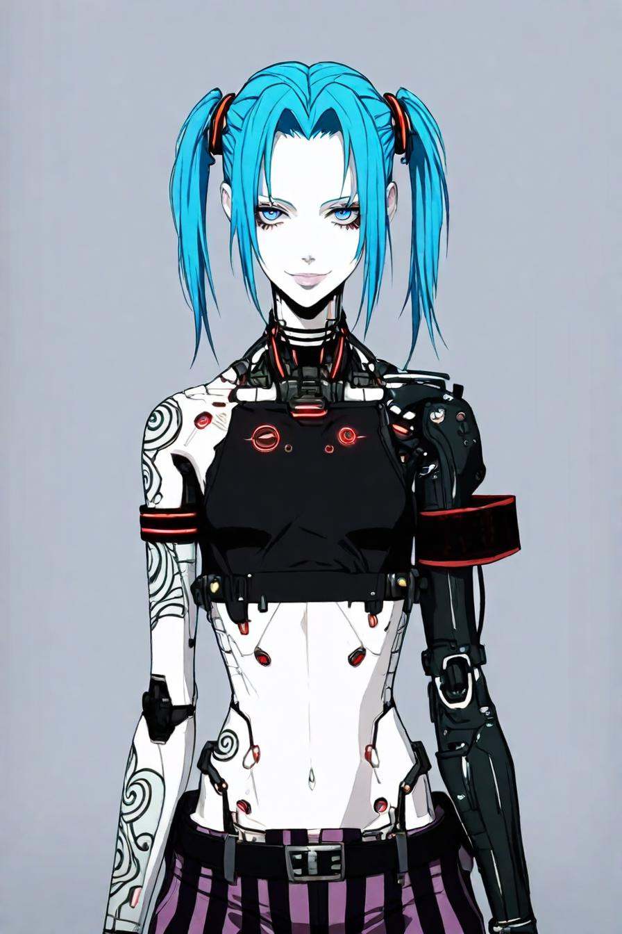 jinx,  blue hair,  pale skin on Tensor.Art