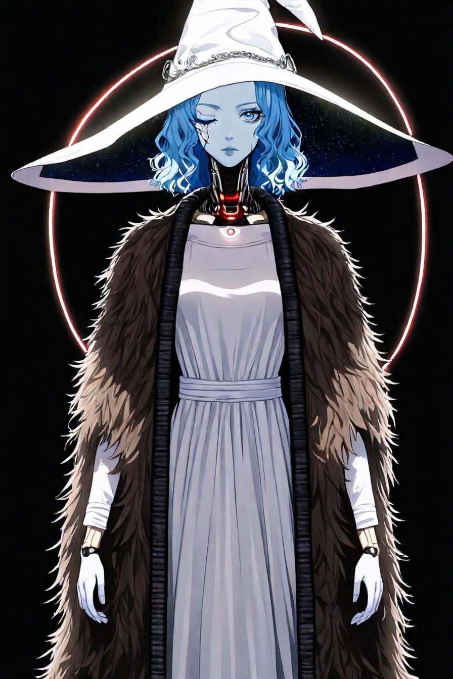 RnnDef,  blue eyes,  one eye closed on Tensor.Art