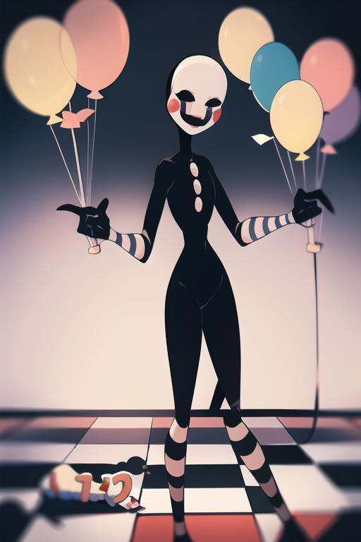puppet,  solo,  holding balloons on Tensor.Art