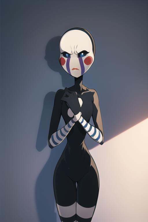 puppet,  solo,  holding a blue rabbit mask on Tensor.Art